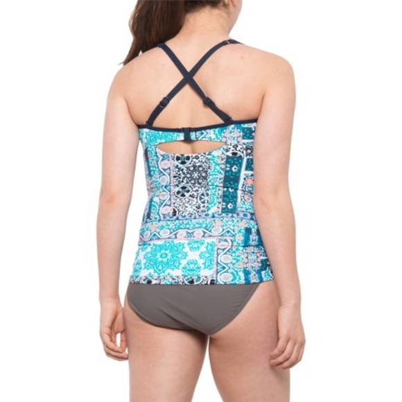 Seafolly Tankini Swim Top Size 6 DD Wrap Underwire - Picture 2 of 7